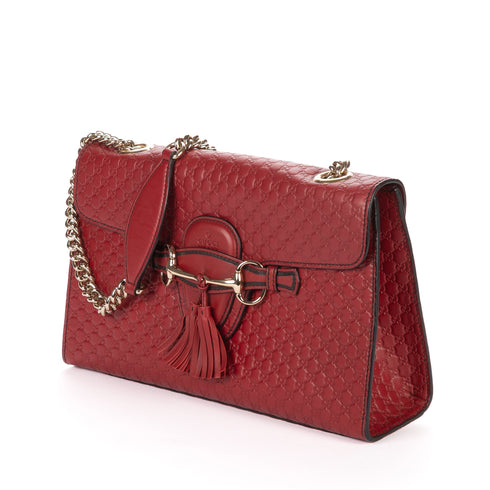 Emily Chain Flap Bag Microguccissima Leather Medium