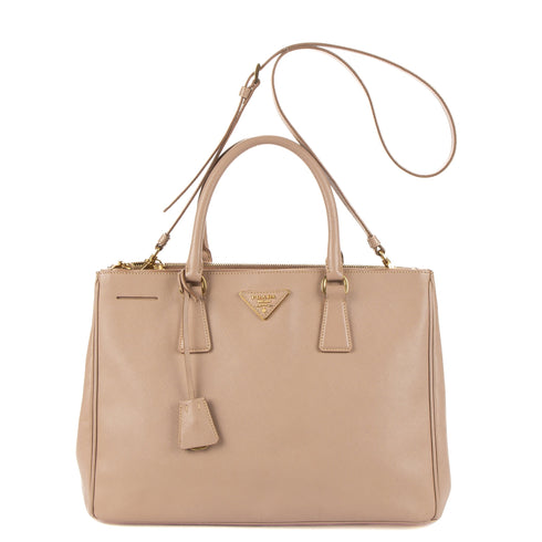Galleria Double Zip Tote Saffiano Leather Medium