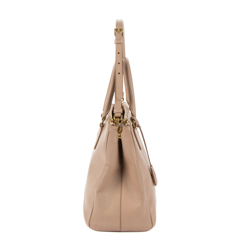 Galleria Double Zip Tote Saffiano Leather Medium