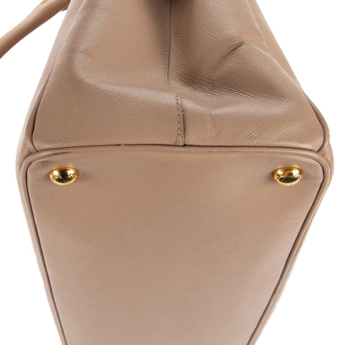 Galleria Double Zip Tote Saffiano Leather Medium