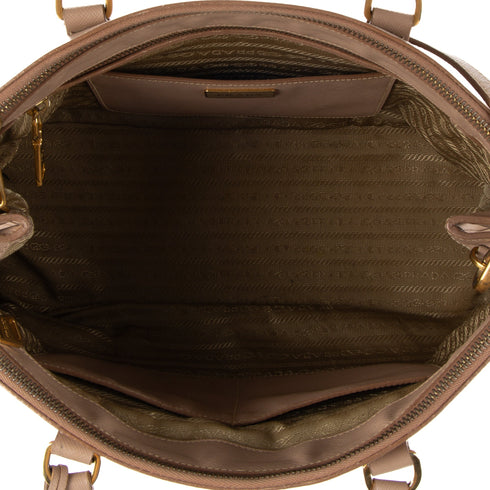 Galleria Double Zip Tote Saffiano Leather Medium