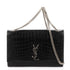 Classic Monogram Crossbody Bag Crocodile Embossed Leather Large