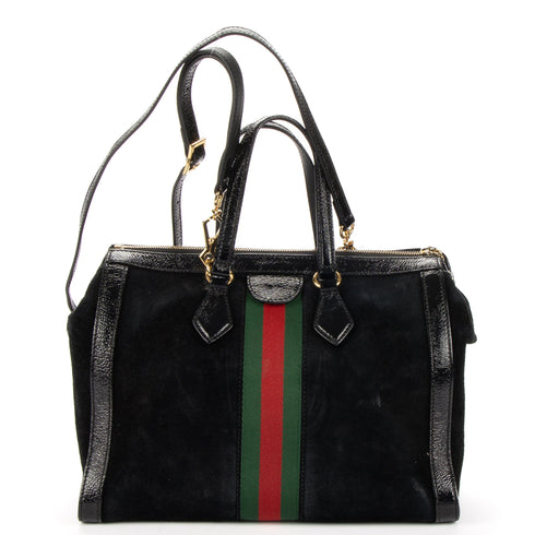Ophidia Top Handle Tote Suede Medium