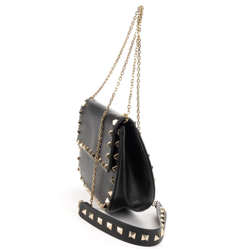 Rockstud Saddle Crossbody Bag Leather Small