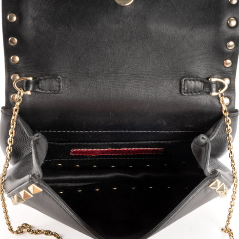 Rockstud Saddle Crossbody Bag Leather Small