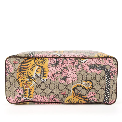 Convertible Soft Tote Bengal Print GG Coated Canvas Medium