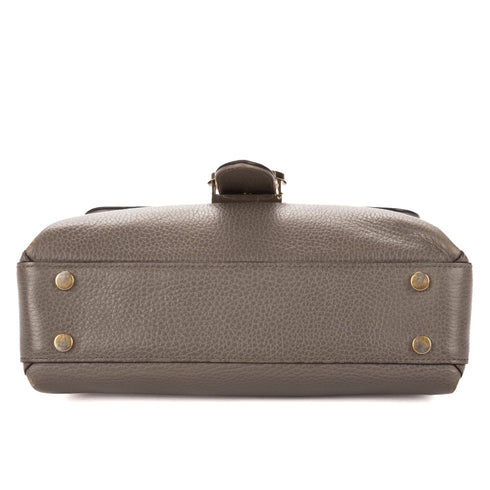 Interlocking Top Handle Bag (Outlet) Leather Medium