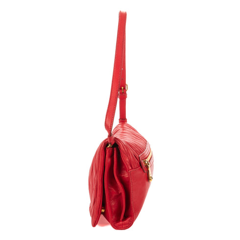 Flap Crossbody Bag Matelasse Leather Small