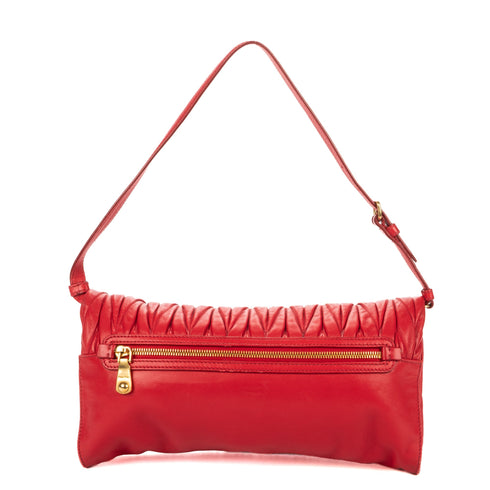 Flap Crossbody Bag Matelasse Leather Small