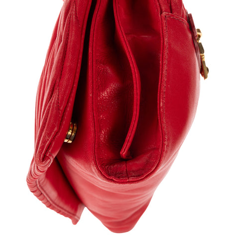 Flap Crossbody Bag Matelasse Leather Small
