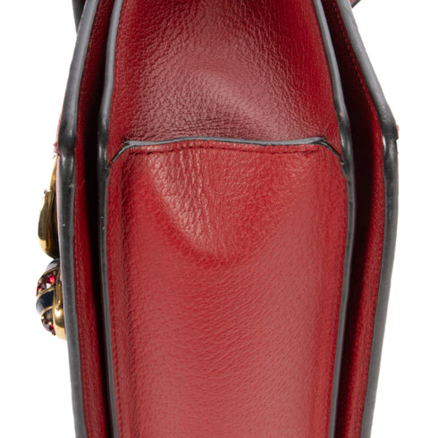 Queen Margaret Top Handle Bag GG Coated Canvas with Leather Small