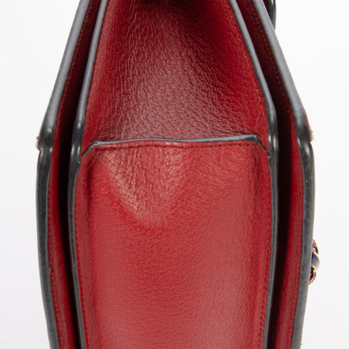 Queen Margaret Top Handle Bag GG Coated Canvas with Leather Small