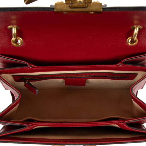 Queen Margaret Top Handle Bag GG Coated Canvas with Leather Small