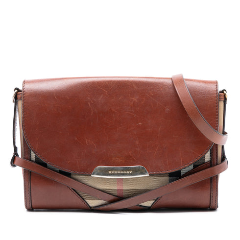 Bridle Abbott Crossbody Bag House Check Canvas and Leather Small