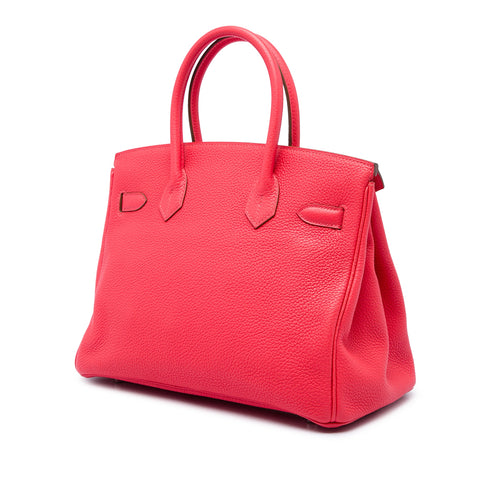 Birkin Handbag Pink Togo with Palladium Hardware 30