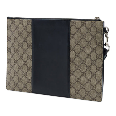 Double Web Belt Bag GG Coated Canvas with Leather