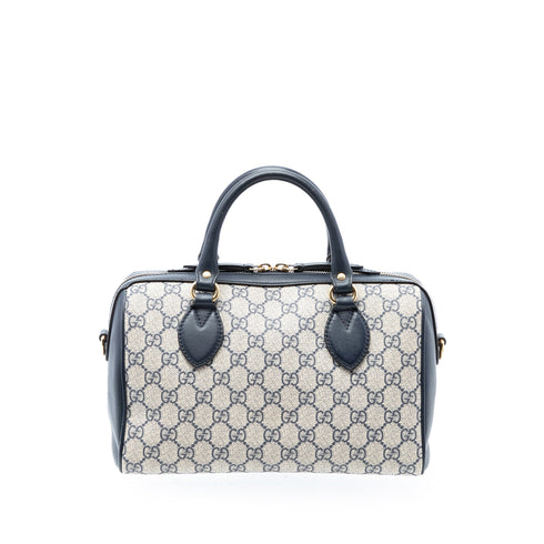 Convertible Boston Bag GG Coated Canvas and Leather Small