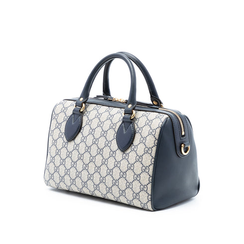 Convertible Boston Bag GG Coated Canvas and Leather Small