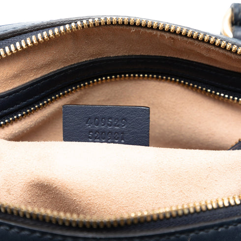 Convertible Boston Bag GG Coated Canvas and Leather Small