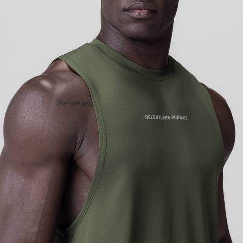 0837. 3D-Lite® 2.0 Lycra® Muscle Tank - Olive "RP"