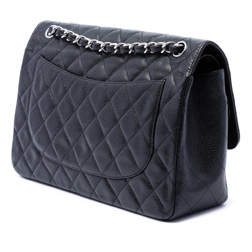 Classic Double Flap Bag Quilted Caviar Jumbo