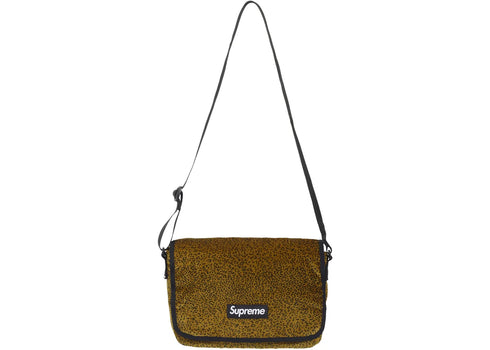 Supreme Velvet Small Messenger Bag Tan Leopard