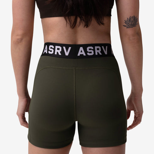 W027. LYCRA® Ribbed Short - Olive