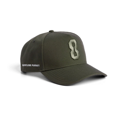 New Era® 9Forty® A-Frame Hat - Faded Olive "8"