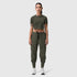 W019. LYCRA® Cropped Tee - Olive
