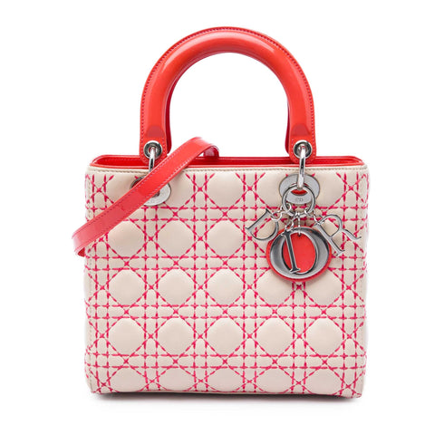 Lady Dior Bag Cannage Quilt Lambskin Medium