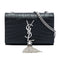 Classic Monogram Tassel Crossbody Bag Crocodile Embossed Leather Small