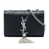 Classic Monogram Tassel Crossbody Bag Crocodile Embossed Leather Small