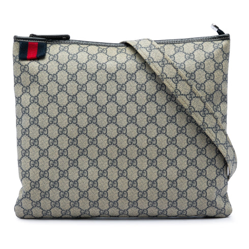 Web Loop Flat Messenger GG Coated Canvas Large