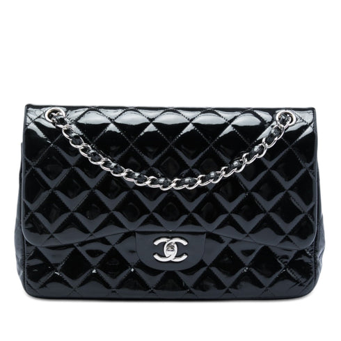 Classic Double Flap Bag Quilted Patent Jumbo