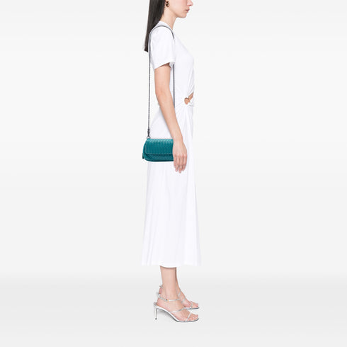 Expandable Chain Crossbody Bag Intrecciato Nappa Small
