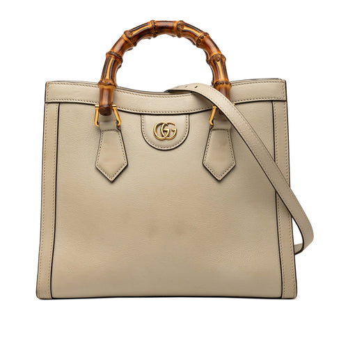 Diana NM Bamboo Handle Tote Leather Small