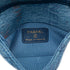 Denim Mood Flap Clutch with Chain Logo Printed Quilted Fringe Denim