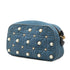 Pearly GG Marmont Shoulder Bag Embellished Matelasse Denim Small