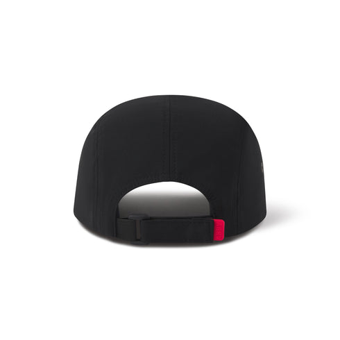 0814. Tetra-Lite® 5-Panel Run Cap - Black/White "Wings"
