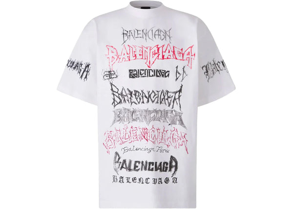 Balenciaga DIY Metal Logo White Tee White