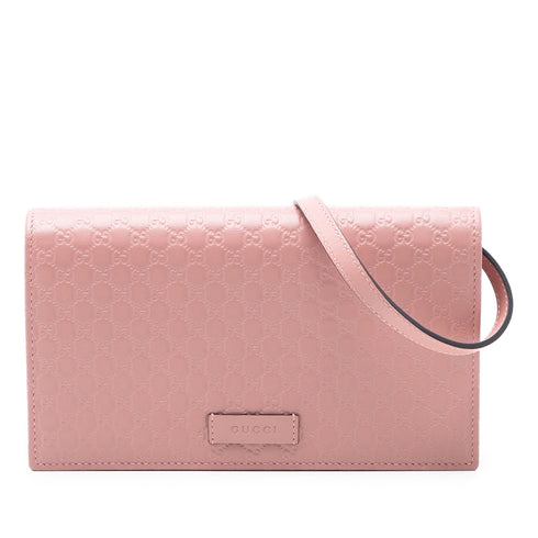 Wallet on Strap Microguccissima Leather