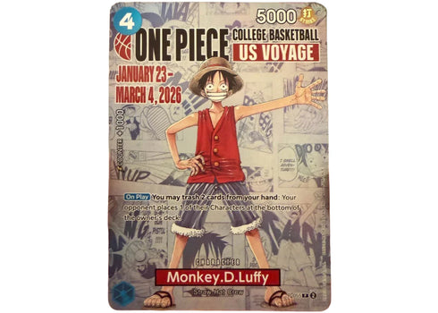 Monkey.D.Luffy 2026 Bandai One Piece College Basketball US Voyage (Ungraded)