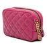 Medusa Icon Front Slip Pocket Camera Bag Quilted Leather Small