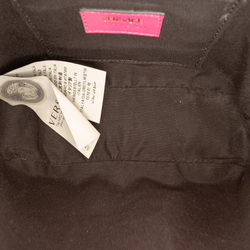 Medusa Icon Front Slip Pocket Camera Bag Quilted Leather Small