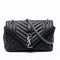 Classic Monogram Slouchy Envelope Satchel Mixed Matelasse Leather Medium