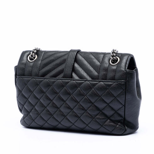 Classic Monogram Slouchy Envelope Satchel Mixed Matelasse Leather Medium