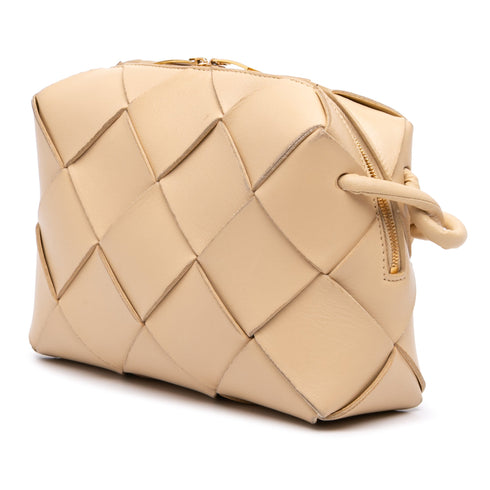 Cassette Camera Crossbody Bag Maxi Intrecciato Leather Small