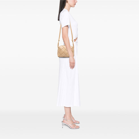 Cassette Camera Crossbody Bag Maxi Intrecciato Leather Small