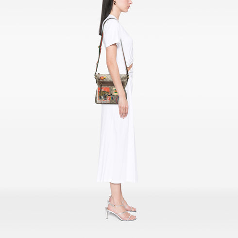 Courrier Zip Messenger GG Coated Canvas with Applique Medium
