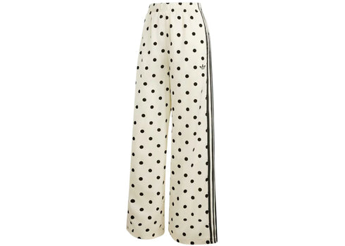 adidas Women's Satin Polka Dots Wide Leg Pant Off White